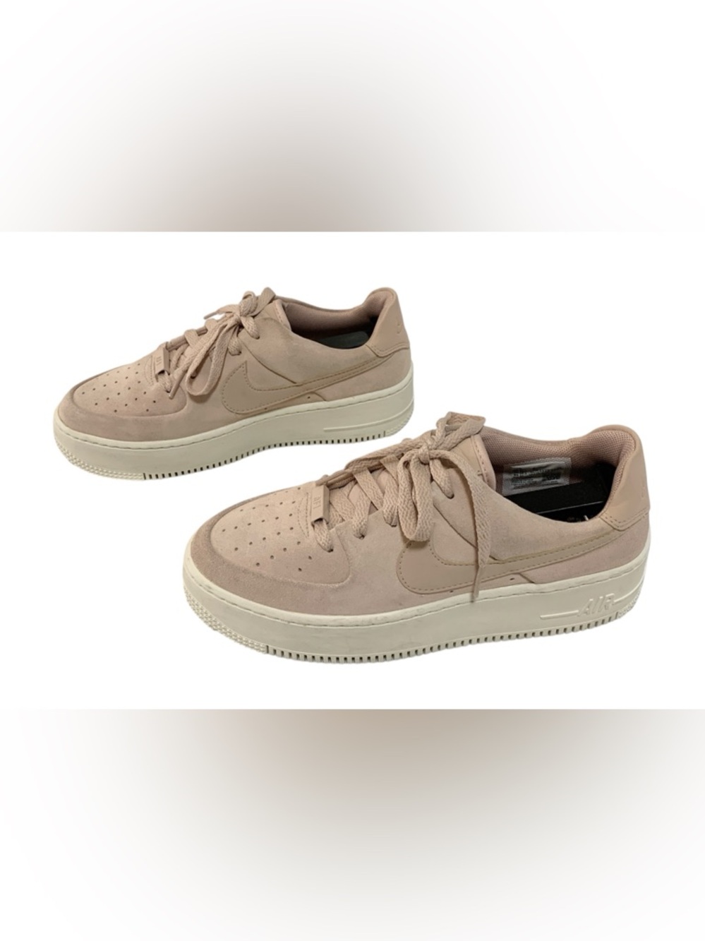 Nike Air Force 1 SAGE Low Womens Size 7.5 Particle Beige Pink Shoes AR5339-201